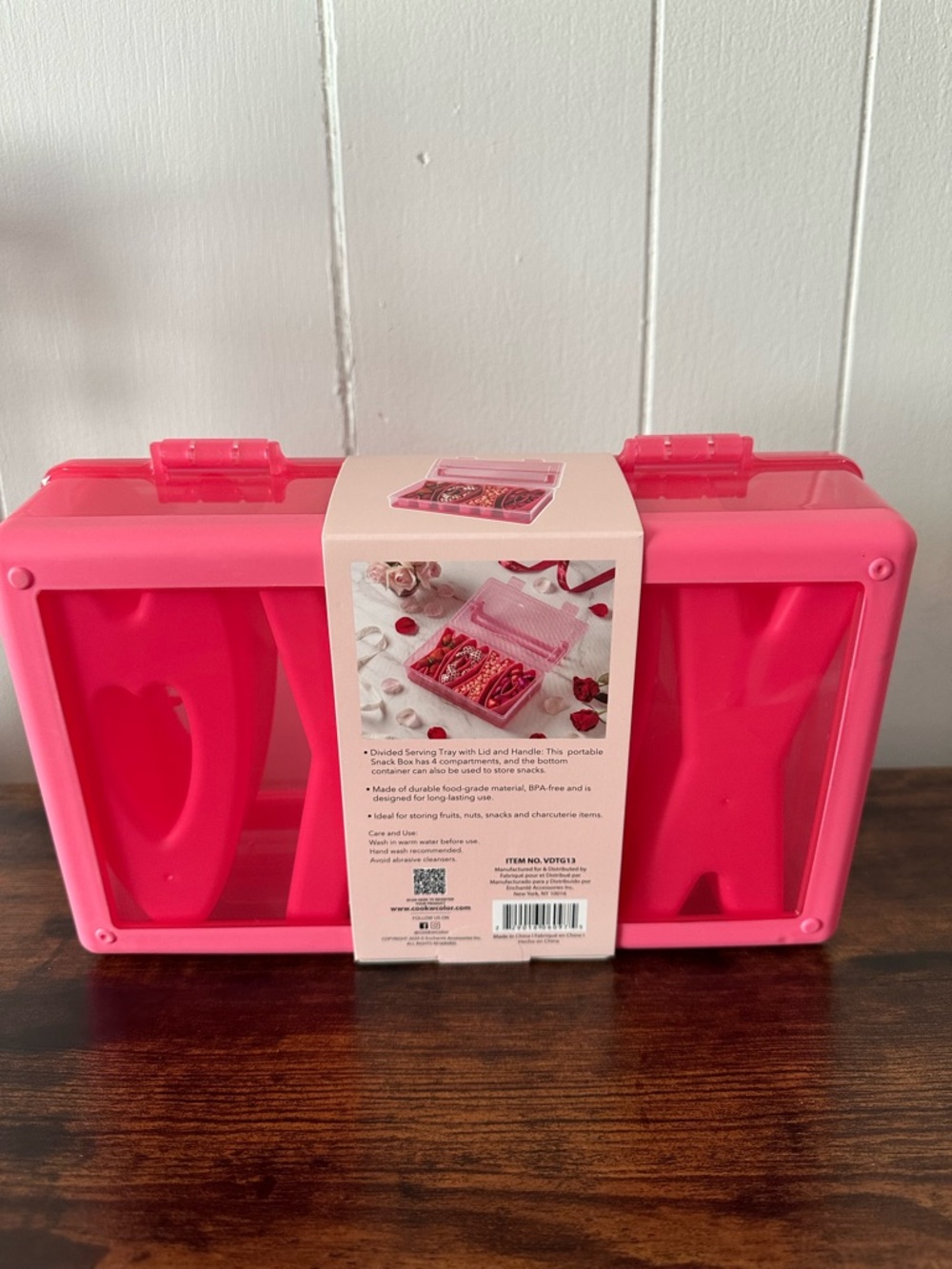 CWC Pink Snack Box - 4-Compartment Food Storage - Picture 2 of 2